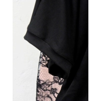 Bluzka kimono z delikatnym koronkowym przodem